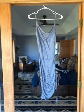 Wilfred Light Blue Slip Dress with Adjustable Spaghetti Straps